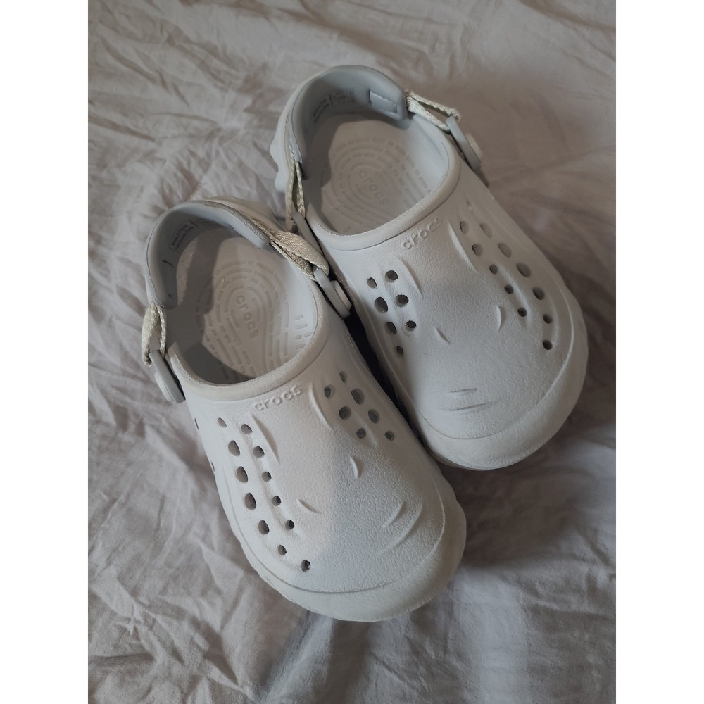 Crocs Echo Clogs kid SZ C10 atmospheric grey colorway comfort shoe casual slipon